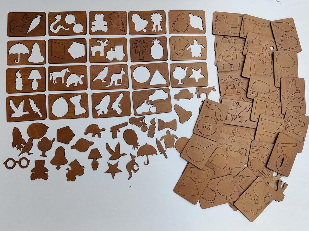 Multicolor Wooden Tracing Workbook Set -100 Different Pc