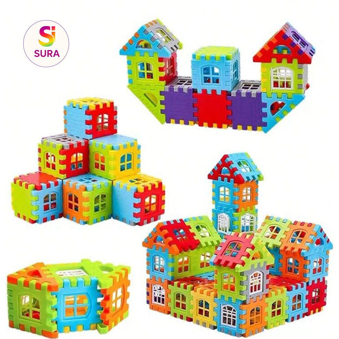 Multicolor Learning Blocks  Fun Toy 60 Pieces for Boys & Girls